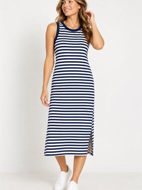 Three Dots sleeveless midi dress